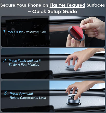Magnetic Phone Holder – 360° vacuum mount with ultra-strong suction, MagSafe compatible for iPhone & Android.