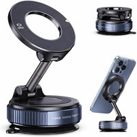 Magnetic Phone Holder – 360° vacuum mount with ultra-strong suction, MagSafe compatible for iPhone & Android.